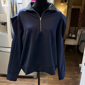 Addison Bay Navy Blue Half-Zip Sweatshirt
